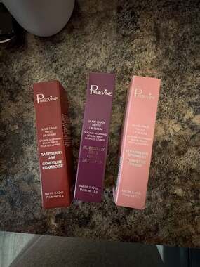 Pagevine Glaze Craze Tinted Lip Serum Set of 3 (Raspberry Jam, Blueberry Jelly,